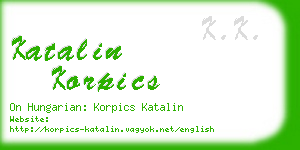 katalin korpics business card
